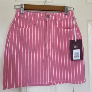 Target denim pink striped skirt, XS, target collab with Victor Glemaud